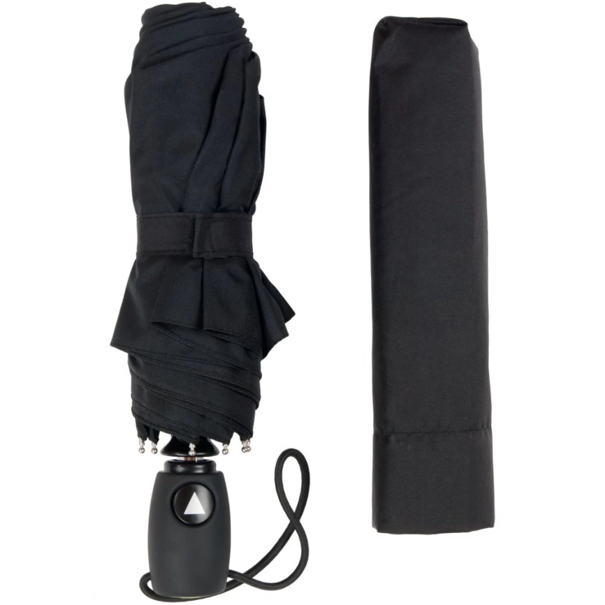 Зонт складной Unit Comfort, черный фото 2