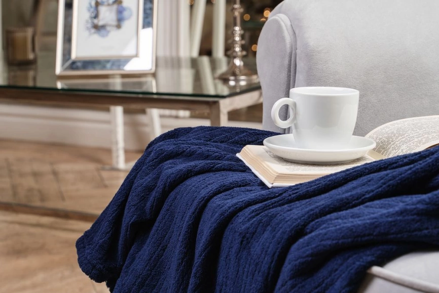 Плед Royal Blue, темно-синий фото 5