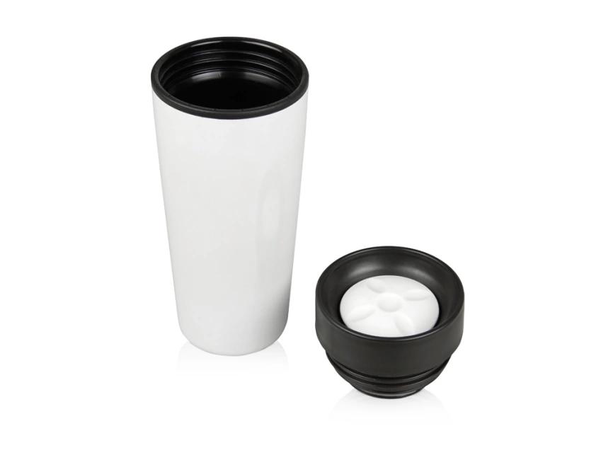 Кружка с термоизоляцией на 450 мл, белый фото 2