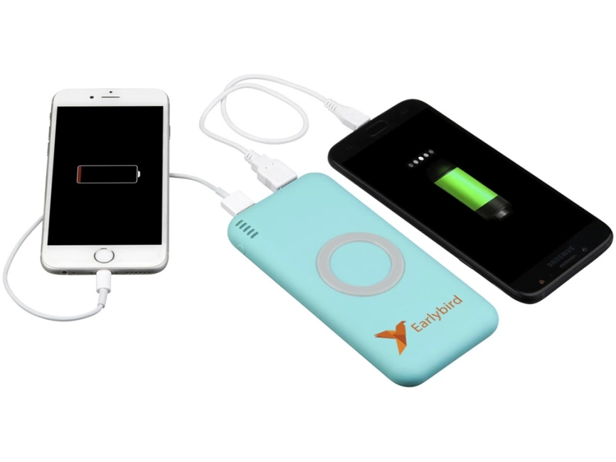 Беспроводное зарядное устройство Coma 6000 мА/ч, мятный фото 8