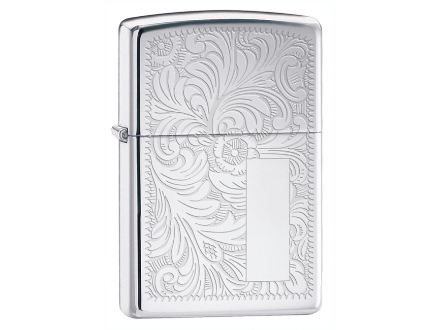 Зажигалка ZIPPO Venetian® с покрытием High Polish Chrome, латунь/сталь, серебристая, 38x13x57 мм фото 1