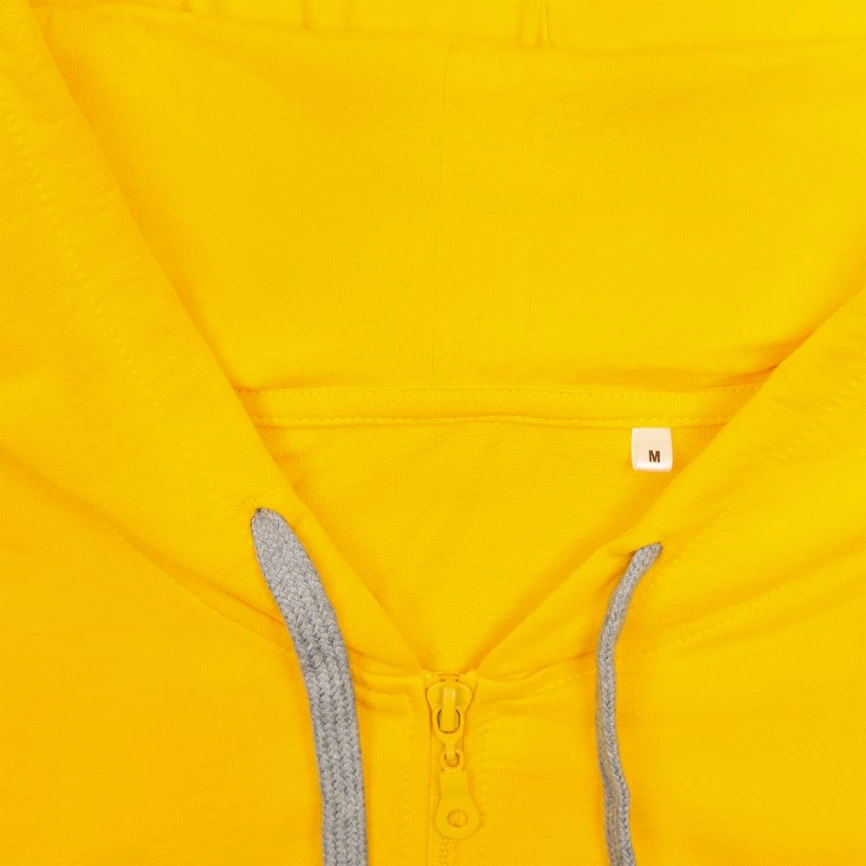 Толстовка на молнии с капюшоном Unit Siverga желтая, размер 3XL фото 5