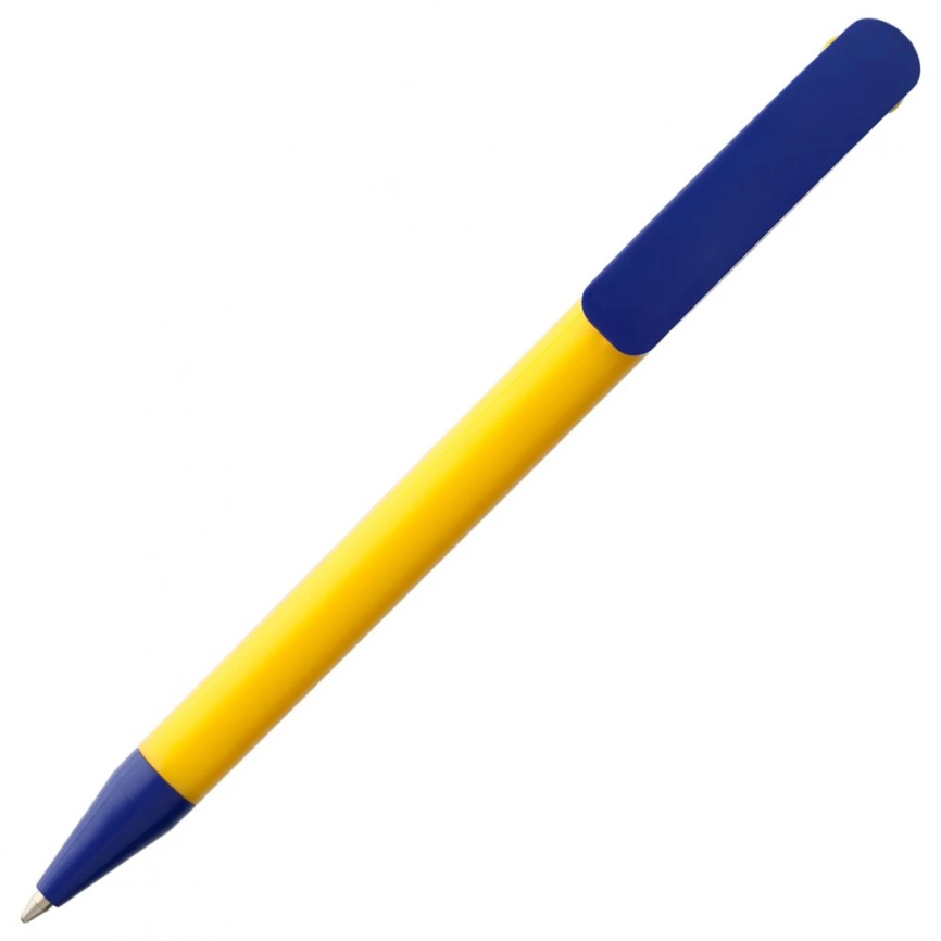 Ручка шариковая Prodir DS3 TPP Special, желтая с синим фото 3