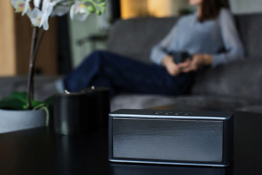 Беспроводная стереоколонка Uniscend Cube Rock, темно-синяя фото 10