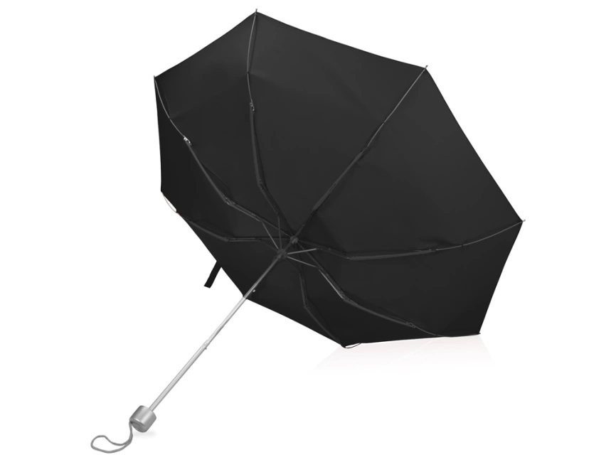 Зонт складной Tempe, механический, 3 сложения, с чехлом, черный фото 3