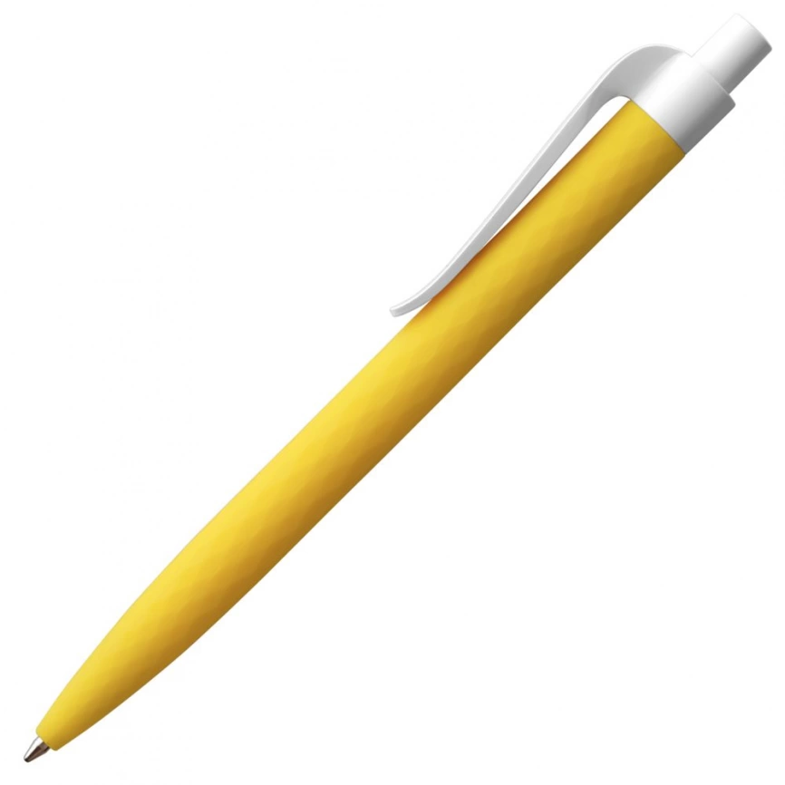 Ручка шариковая Prodir QS01 PMP-P, желтая с белым фото 2