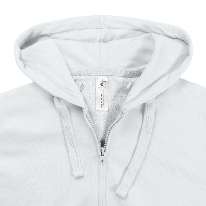 Толстовка женская Hooded Full Zip белая, размер XS фото 4