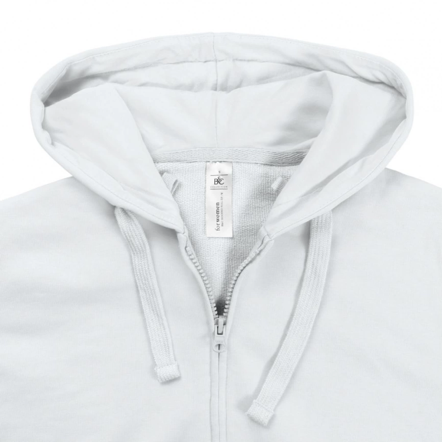 Толстовка женская Hooded Full Zip белая, размер M фото 4