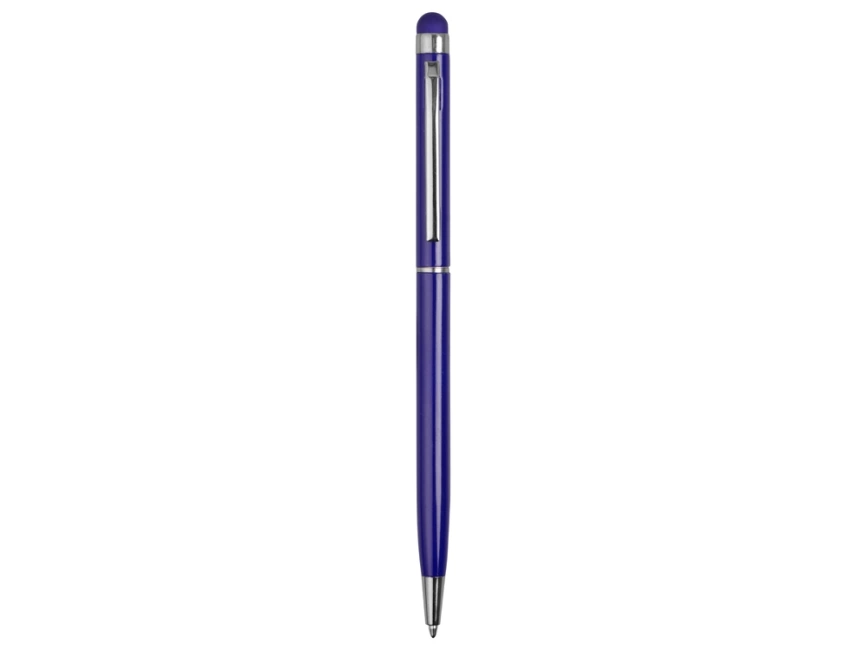 Ручка-стилус металлическая шариковая Jucy, темно-синий фото 2