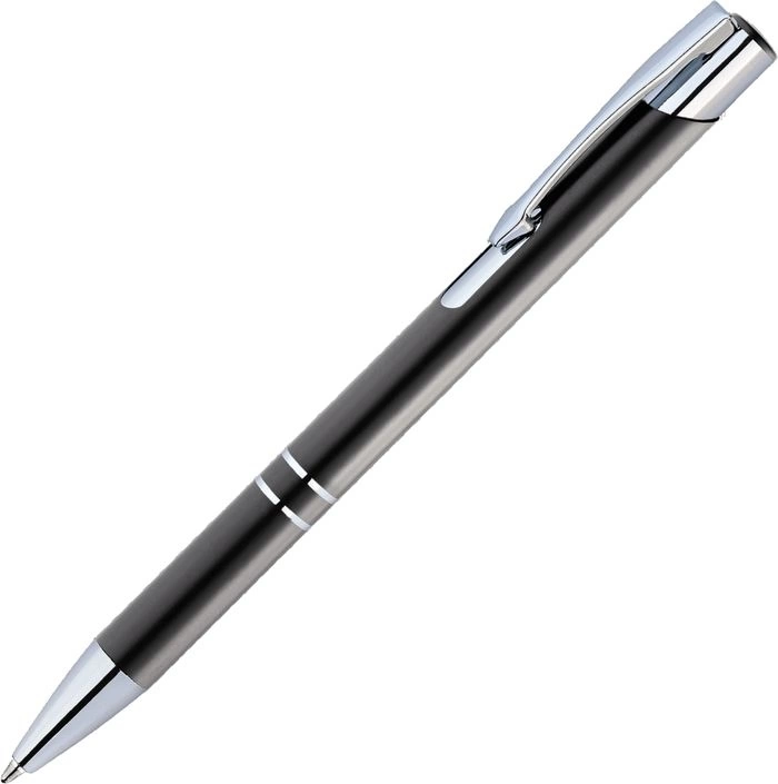 Ручка металлическая KOSKO, чёрная с серебристым фото 1