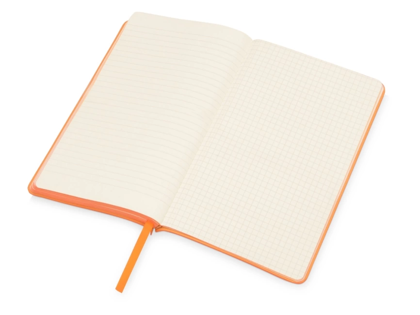 Блокнот Notepeno 130x205 мм с тонированными линованными страницами, оранжевый фото 4