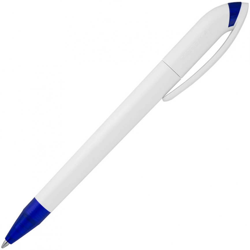 Ручка шариковая Beo Sport, белая с синим фото 5