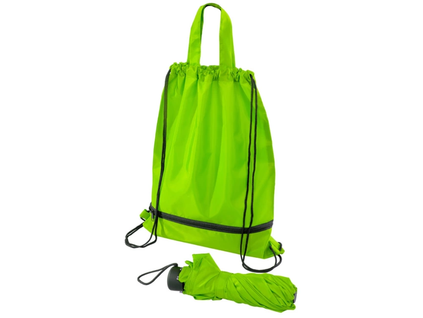 Зонт Picau из переработанного пластика в сумочке, зеленое яблоко фото 9