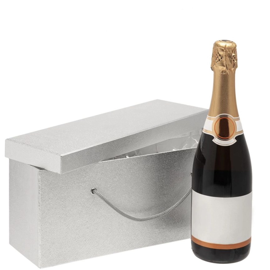 Коробка с веревочными ручками Packardi, серебристая фото 4