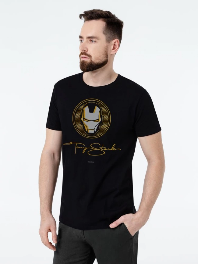 Футболка Tony Stark Icon, черная, размер L фото 4