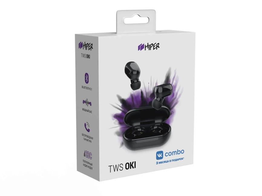 Беспроводные наушники HIPER TWS OKI Black (HTW-LX1) Bluetooth 5.0 гарнитура, Черный фото 5