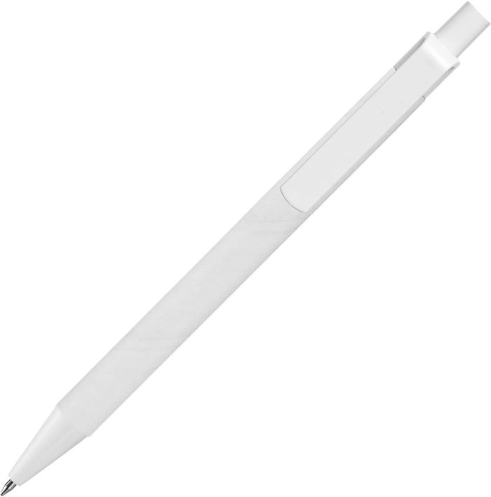 Ручка картонная VIVA NEW, белая с белыми деталями фото 2