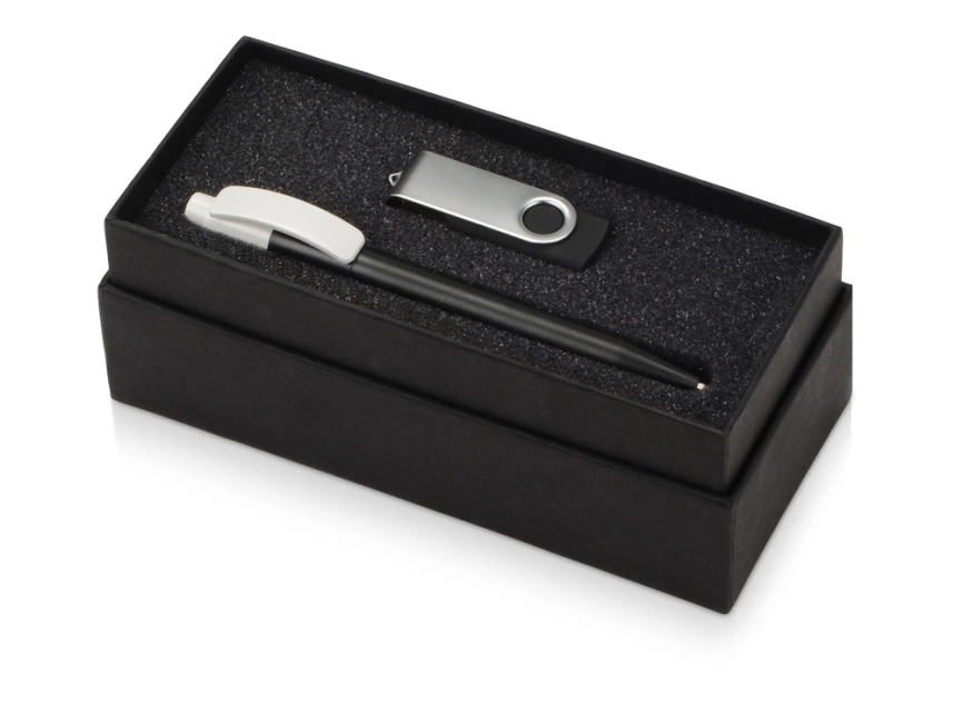 Подарочный набор Uma Memory с ручкой и флешкой, черный фото 2