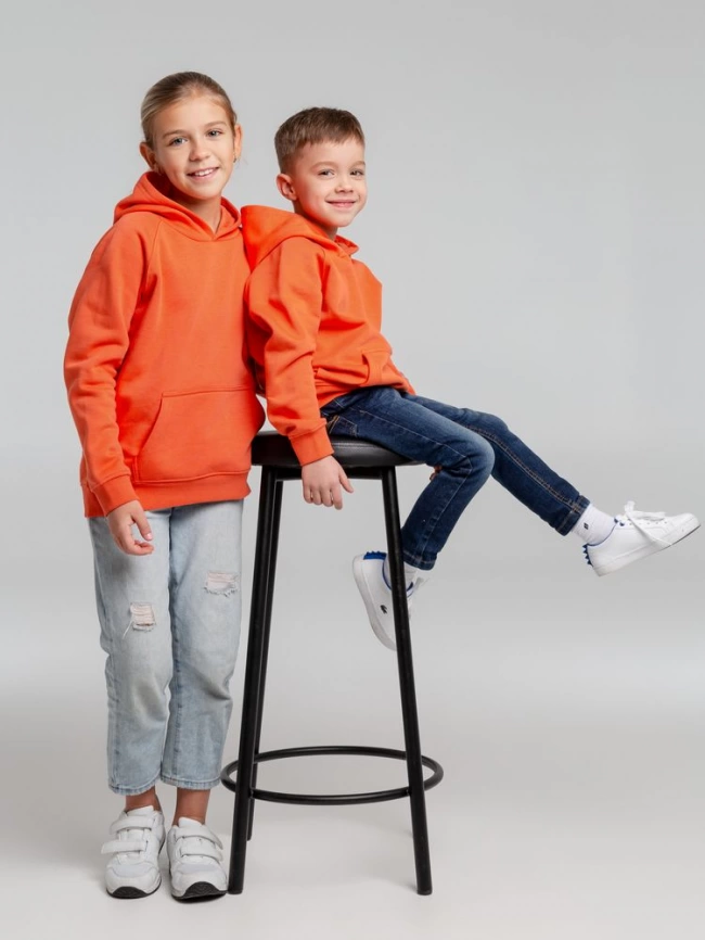 Толстовка детская Stellar Kids, оранжевая, на рост 130-140 см (10 лет) фото 14