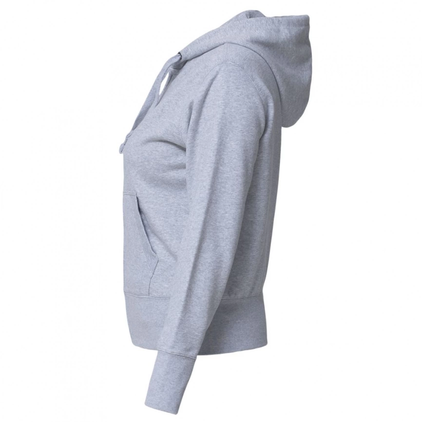 Толстовка женская Hooded Full Zip серый меланж, размер XS фото 2
