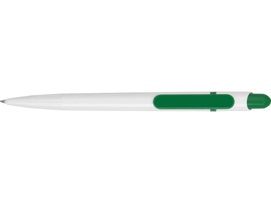 Ручка шариковая Этюд, белая с зеленым фото 5