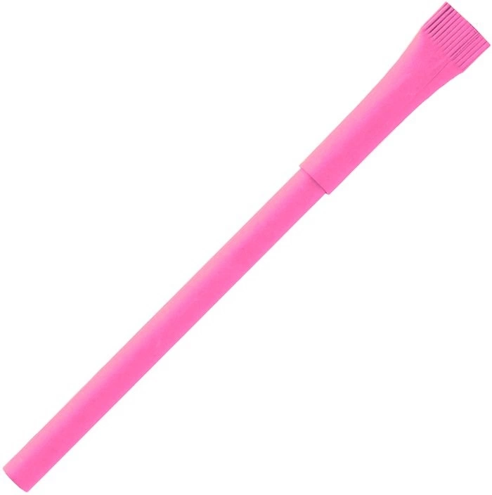 Ручка картонная KRAFT с колпачком, розовая фото 1