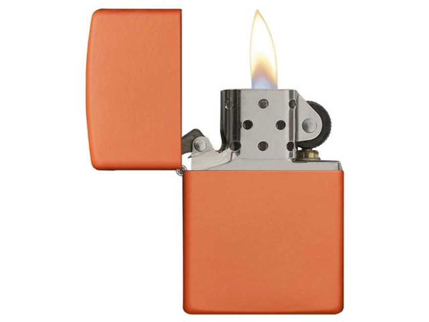 Зажигалка ZIPPO Classic с покрытием Orange Matte, латунь/сталь, оранжевая, матовая, 38x13x57 мм фото 4