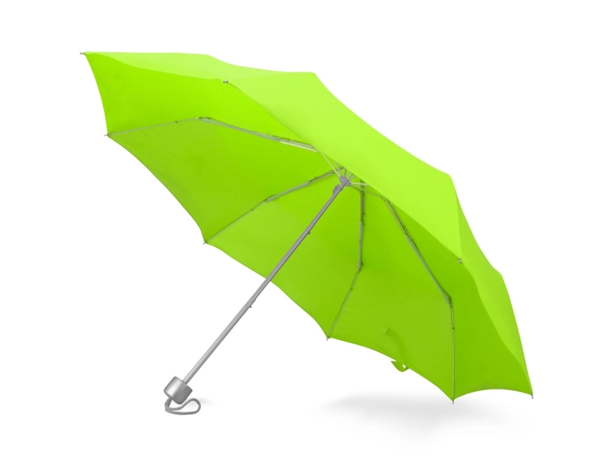 Зонт складной Tempe, механический, 3 сложения, с чехлом, зеленое яблоко фото 1