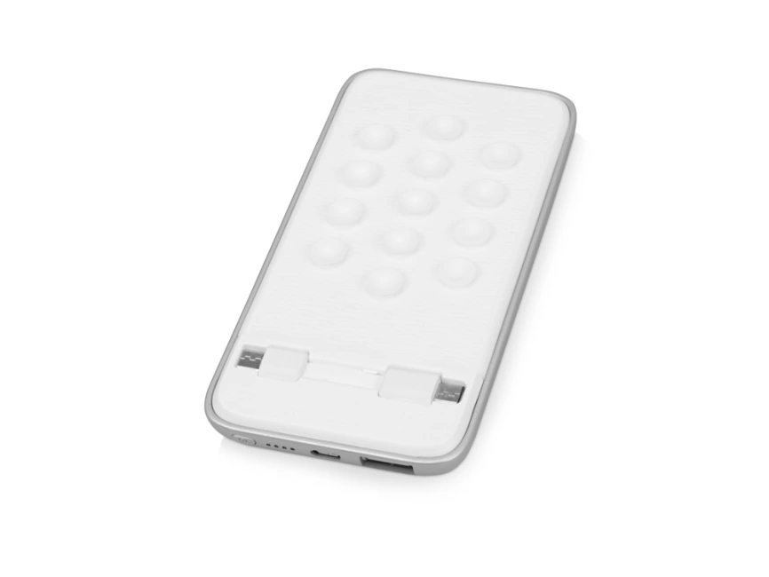 Портативное зарядное устройство XOOPAR BUBBLE BANG, 5 цветов подсветки, 5000 mAh, серебристый фото 3