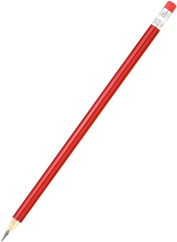 Карандаш Largo с ластиком, красный фото 1