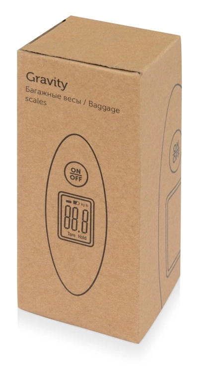Багажные весы с покрытием soft touch Gravity, черный фото 7
