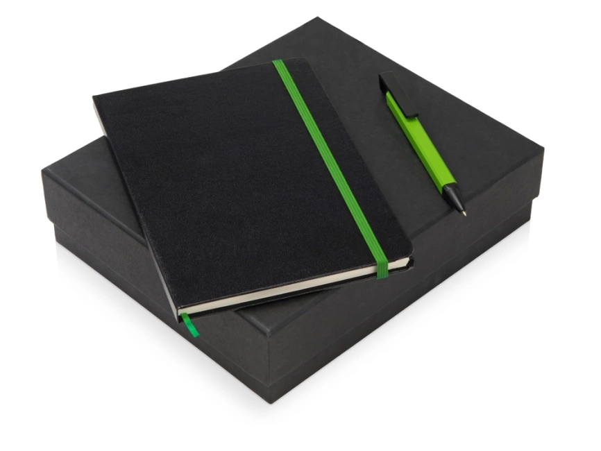 Подарочный набор Jacque с ручкой-подставкой и блокнотом А5, зеленое яблоко фото 1
