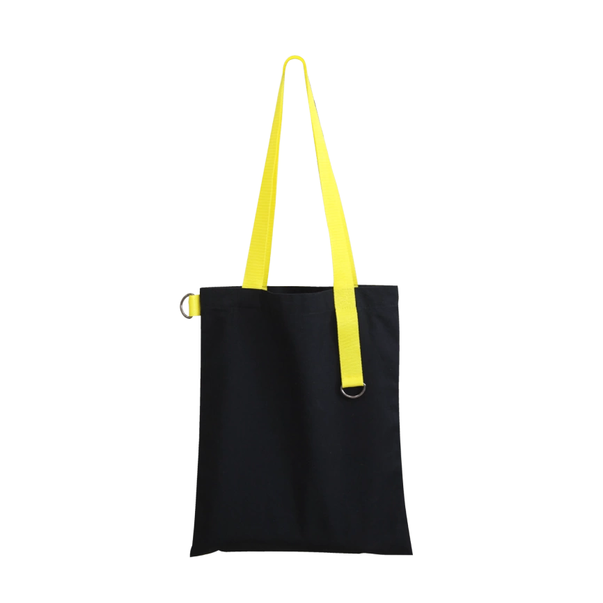 Шоппер Superbag black (чёрный с жёлтым) фото 1