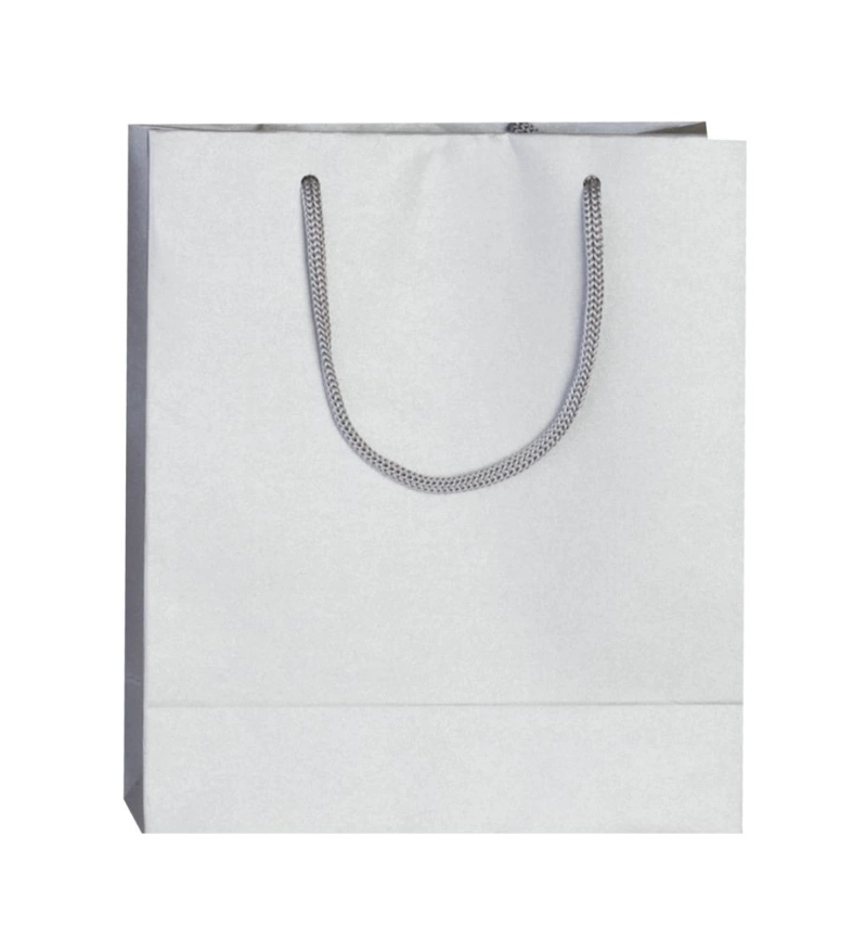 Пакет бумажный «Блеск», малый, серебристый фото 2