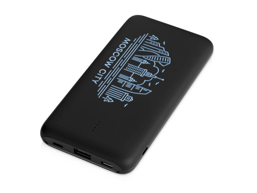 Внешний беспроводной аккумулятор с подсветкой лого Reserve X. 8000 mAh, черный фото 1