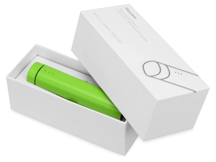 Портативное зарядное устройство Мьюзик, 5200 mAh, зеленое яблоко фото 9