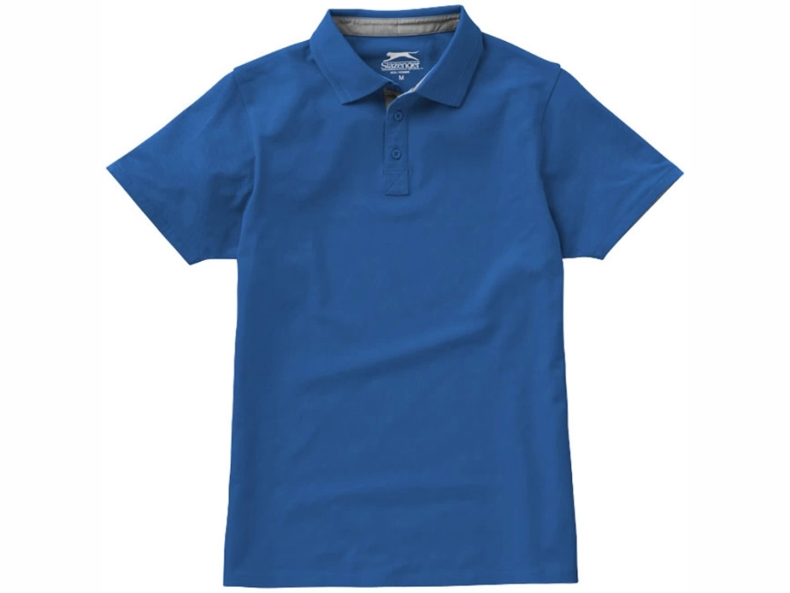 Поло с короткими рукавами Hacker, небесно-синий/серый фото 7