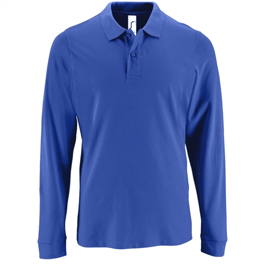 Рубашка поло мужская с длинным рукавом Perfect LSL Men ярко-синяя, размер 3XL фото 6