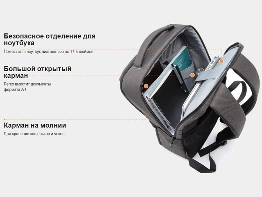 Рюкзак Xiaomi Commuter Backpack Light Blue XDLGX-04 (BHR4905GL) фото 4