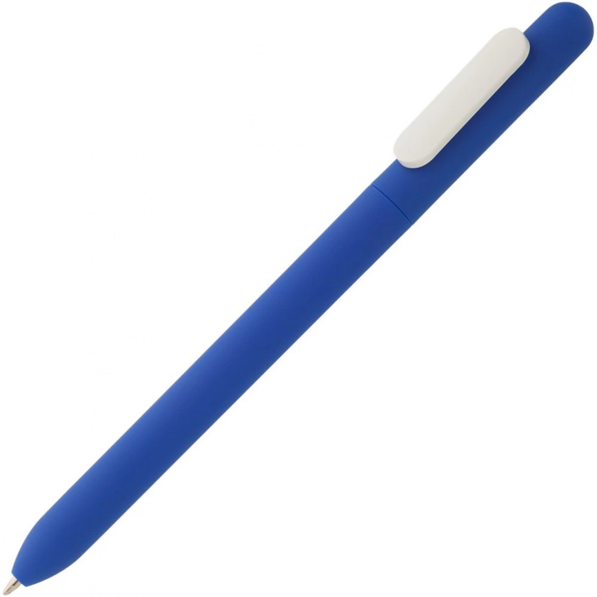 Ручка шариковая Swiper Soft Touch, синяя с белым фото 1