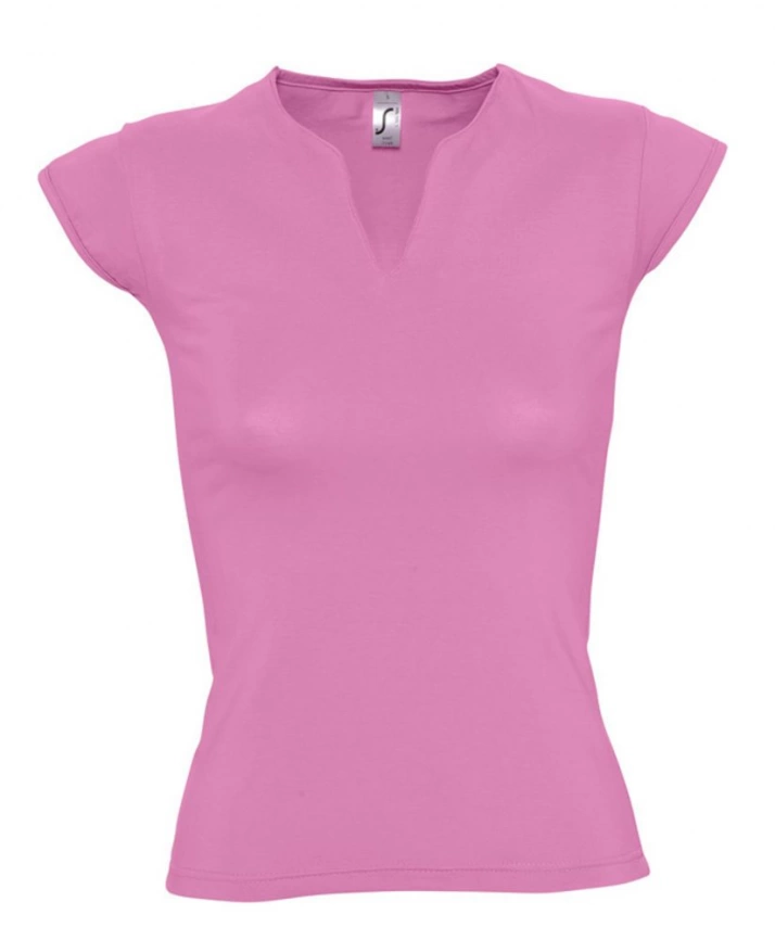 Футболка женская с оригинальным V-обр. вырезом Mint 170, розовая орхидея, размер L фото 1