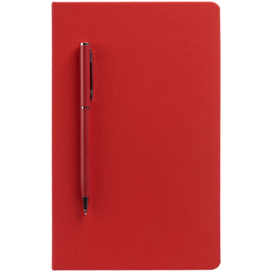 Ежедневник Magnet Shall с ручкой, красный фото 2