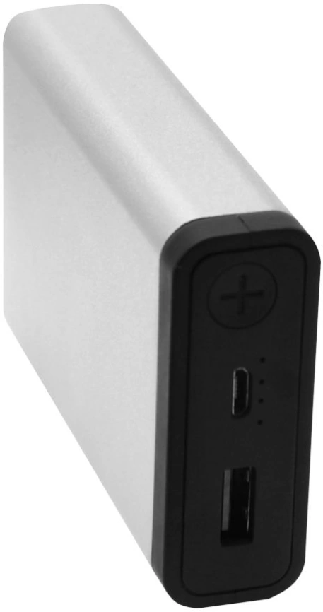 Внешний аккумулятор MeToo  10000 mAh, металлический - Серебро DD фото 3