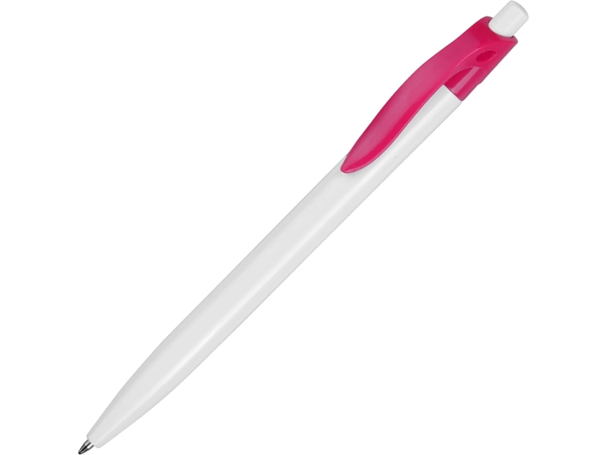 Ручка шариковая Какаду, белая с розовым фото 1