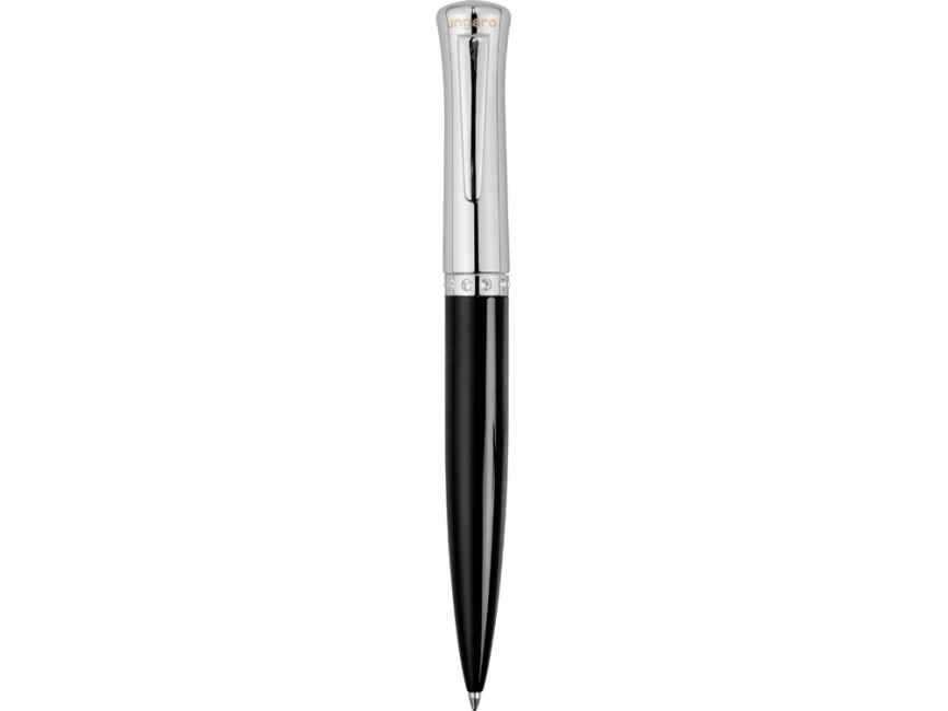 Ручка шариковая Ungaro модель Ovieto в футляре, черный/серебристый фото 2