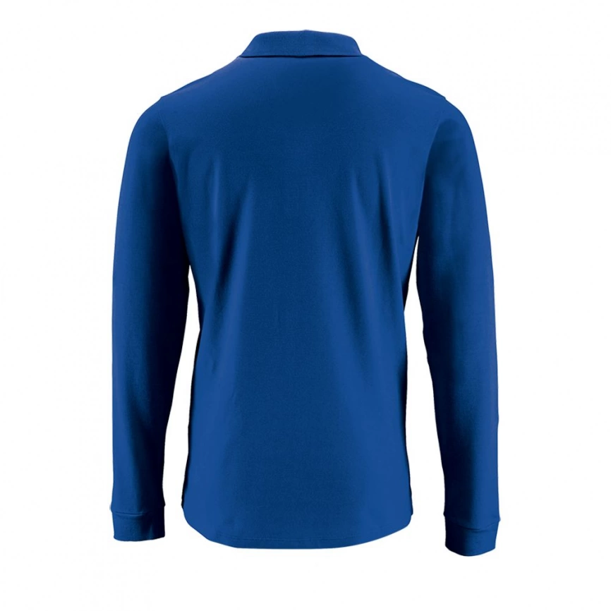 Рубашка поло мужская с длинным рукавом Perfect LSL Men ярко-синяя, размер 3XL фото 2