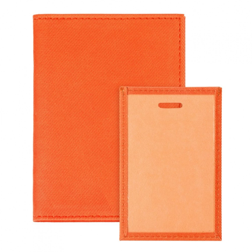 Обложка для автодокументов Twill, оранжевая фото 3