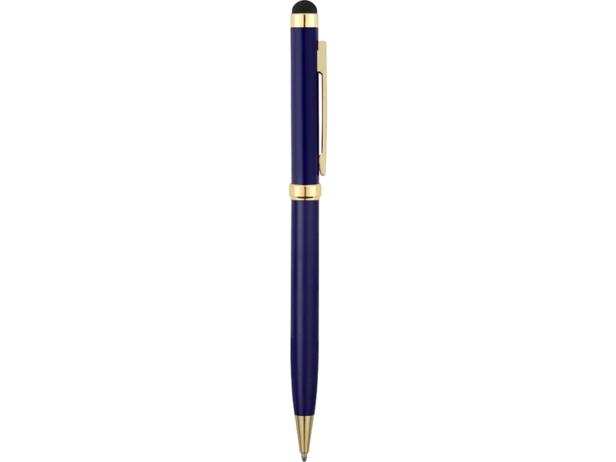Ручка шариковая Голд Сойер со стилусом, синий фото 3
