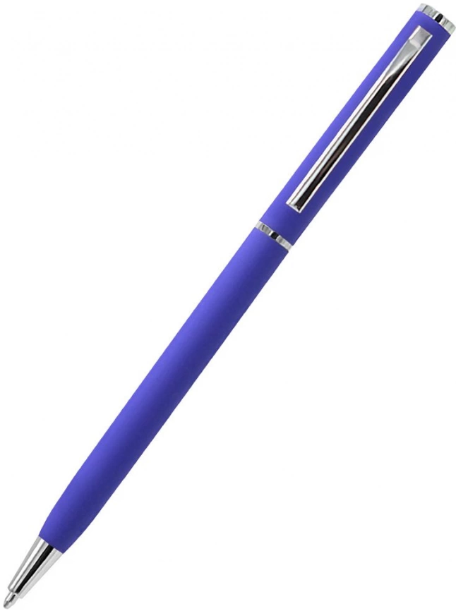 Ручка шариковая металлическая Tinny Soft, синяя фото 2