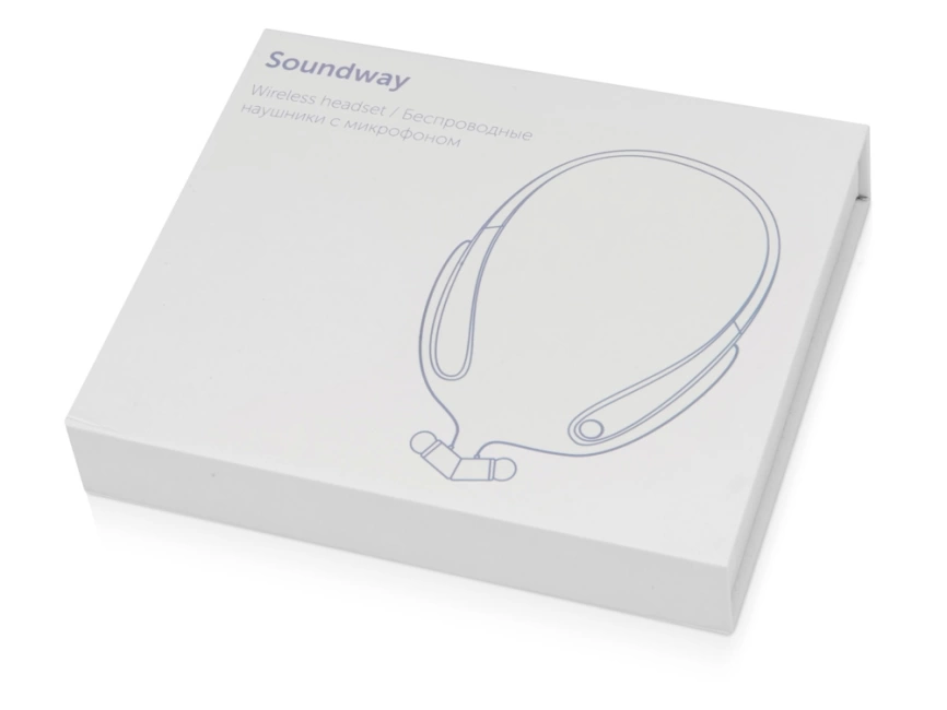 Беспроводные наушники с микрофоном Soundway, черный/красный фото 6